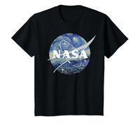 NASA Starry Night Classic Chevron Logo Premium T-Shirt, Youth, Black, Medium