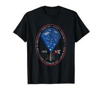NASA STS 125 Atlantis Mission Badge Distressed T-Shirt, Men, Black, X-Large