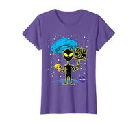 NASA UFO Alien Just Here For The Pizza Graphic T-Shirt T-Shirt