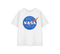 NASA Classic Logo Unisex Kids White Short-Sleeved T-Shirt | Official NASA Graphic Tee for Children | Space Exploration Theme Apparel for Boys & Girls | Astronomy Merchandise Gift