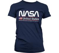 NASA United States Girly Tee Damen T-Shirt Navy