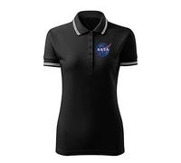 NASA Vintage Embroidered Design Original Logo Polo Shirt Premium Class Woman