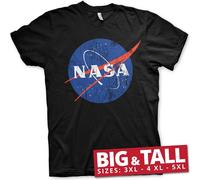 NASA Washed Insignia Big & Tall T-Shirt Black