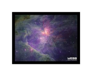 NASA Wavelength Nircam Orion Mosaic In Esasky Framed Poster in True Black NASA True Black