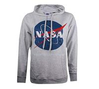 Nasa Women's Circle Logo Hoodie, Grey (Grey Marl SPO), 10 (Size:Medium)
