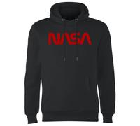 NASA Worm Red Logotype Hoodie - Black | Size: XL NASA Black XL