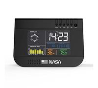 NASA WS100 - Weather Station, 3.3" LCD Display, AA Batteries, Calendar/Clock/Alarm Functions - Black