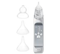 Nasal Aspirator, 3-Level Adjustable Silicone Tip Baby Nose Cleaner with Colorful Light & Music, Automatic Anti-Backflow Nose Sucker for Baby