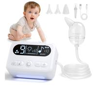 Nasal Aspirator Baby, Elephant Silicone Tip Baby Nose Sucker Auto Cleaning IPX7 Waterproof Snot Sucker Newborn 9 Suction Baby Travel Essentials Newborn Toddler