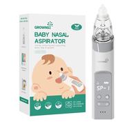 Nasal Aspirator for Baby, Baby Nose Sucker Pro with 3 Soft Silicone Tips, Adjustable Suction, Electric Nose Suction for Baby, Built-in Music & Light Soothing