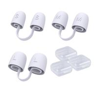 Nasal Dilators Separator, Anti Snoring Devices, 3 Pcs Silicone Nose Dilator Set (S M L), More Airflow for Better Breathing & Against Nasal Congestion, Guaranteed Fit, Day & Night, Reusable (White)