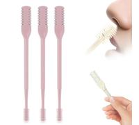 Nasal Hair Cutter for Women Men,2025 Upgraded 360° Rotating Nostril Hair Removal Tool Double Sided Nose Hair Blade,Manual Nose Hair Trimmer for Home Travel Essentials (Pink, 3pcs)