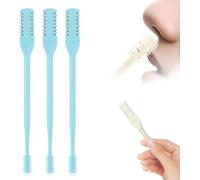 Nasal Hair Cutter, New Nose Hair Trimmer for Men Women, 360° Rotating Portable Manual Nose Hair Remover, Double Sided Noses Hairs Knife Travel Essentials (Blue, 3Pcs)