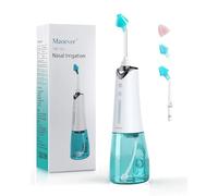 Nasal Irrigation System, Cordless Nasal Rinsing Machine for Sinus Relief and Nasal Care, Electric Neti Pot with 3 Tips (3 Tips, No Salt)