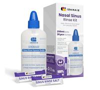 Nasal Rinse Kit - 250ml Squeeze Bottle + 20 Salt Sachets | Natural Sinus Cleanser for Allergy Relief & Nasal Hygiene - Drug-Free, PH Balanced - Safe for Adults & Kids 2+