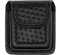 Nasal Spray Carry Case for Duty Belt - Basket Weave Leather Pouch with Snap Closure - Secure Holder for Emergency Nasal Spray, First Aid & Safety Use