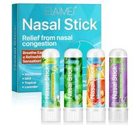 Nasal Stick 4 Pack, Fast Relief from A Stuffy Nose, Enhances Breathing and Boosts Focus, Breathe Vapor Stick Provides Fresh Cooling Sensation, Made with Essential Oils and Menthol