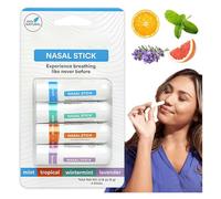 Nasal Stick, Nasal Inhaler Stick, Vapor Inhaler Nasal Stick, Menthol Inhaler Nasal Stick, Peppermint Nasal Inhaler Aromatherapy Stick,Breathe Vapor Stick Provides Fresh Cooling Sensation (1)
