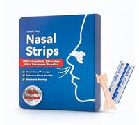 Nasal Strips, 50 Count Anti-Snoring and Nasal Congestion Relief, Drug-Free Snore Stopper for Men & Women, Helps Breathe Better, Improves Sleep, Ideal for Colds, Allergies, and Sports.