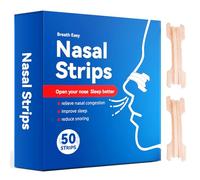 Nasal Strips 50 Pieces Nose Strips Anti Snoring Devices, Instantly Relieves Nasal Congestion Colds, Drug-Free, Snoring Aid for Men and Women, Snore Strips for Sports and Sleep,50 Count (Pack of 1)