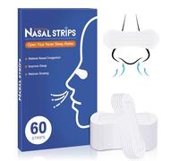 Nasal Strips 60 pcs, Snoring Aids for Men and Women, Nose Strips for Breathing to Improve Sleeping and Relieve Nasal Congestion (Clear)