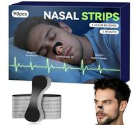 Nasal Strips 90 Pieces, Extra Strength Nose Strips for Breathing with Strong Adhesion, Anti Snoring Aids for Men & Women, Blocked Nose Relief, Drug-Free, Improvess Sleep and Workout Performance