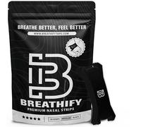 Nasal Strips for Breathing | Nose Strips for Sport & Sleep - 30 Pack | Comfortable Fit, Sweat-Resistant, Hypoallergenic | Black | Nose Strips for Running, Fitness & Restful Sleep by Breathify