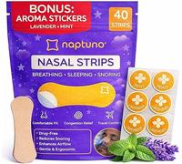 Nasal Strips for Snoring Pack of 40, Nose Strips for Breathing Extra Strength for Enhanced Breathing, Restful Sleep and Comfort, Free Snoring Solution & Instant Nasal Congestion Relief