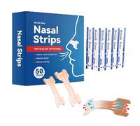 Nasal Strips for Snoring Relief - 50 Pieces Anti-Snoring Solution, Drug-Free Nose Strips for Better Breathing, Relieves Nasal Congestion from Colds & Allergies, Improves Sleep Quality, for Men & Women