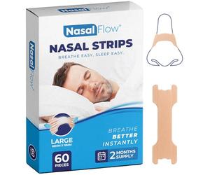 Nasal Strips Large 60 Pack, Nose Strips for Breathing, Snoring & Sleeping