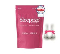 Nasal Strips Large x60 Pink, New Packaging Design, Snoring Devices, Nose Strips for Breathing, Anti Snore Devices, Snoring Device for Men and Women, Helps Reduce Snoring Drug Free, Sleepeze Remedies