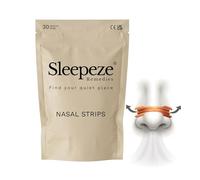 Nasal Strips Medium x30 Beige, New Packaging Design, Snoring Devices, Nose Strips for Breathing, Anti Snore Devices, Snoring Device for Men and Women, Helps Reduce Snoring Drug Free, Sleepeze Remedies