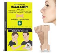 Nasal Strips x60 Nose Strips for Breathing, Snoring Aids for Men and Women, Sports, Exercise, Workout, Yoga, Nasal dilators, Anti Snoring Devices (Large)- 60 Pack Two month's Supply - Tan Colour