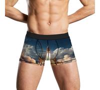 Nasa's Rocketship Men's Boxer Briefs Breathable ComfortSoft Underpants Stretch Underwear