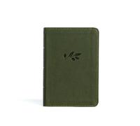 NASB Large Print Compact Reference Bible, Olive Leather - Leather / Fine Binding