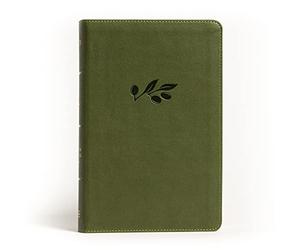NASB Large Print Personal Size Reference Bible, Olive - Spanish Language Leather