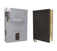NASB, Personal Size Bible, Large Print, Genuine Leather, Calfskin, Black, Red Letter, 1995 Text, Comfort Print: New American Standard Bible Black, ... Size, Red Letter, 1995 Text, Comfort Print