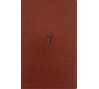 NASB, Personal Size Reference Bible, Large Print, Paragraph Style, Leathersoft, Brown, Red Letter, Thumb Indexed, 1995 Text, Comfort Print