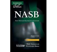 NASB Pitt Minion Reference Bible, black calfsplit leather, red letter text: New International Version, Wide Margin Reference Bible, Black Calfsplit Leather, Red Letter Text, Ni744:xrm