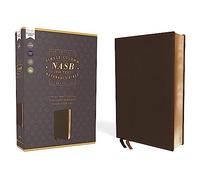 NASB, Single-Column Reference Bible, Wide Margin, Leathersoft, Brown, 1995 Text, Comfort Print