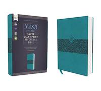 NASB, Super Giant Print Reference Bible, Leathersoft, Teal, Red Letter, 1995 Text, Comfort Print