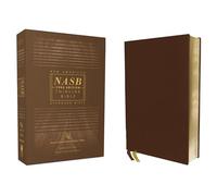 NASB, Thinline Bible, Genuine Leather, Buffalo, Brown, Red Letter, 1995 Text, Comfort Print