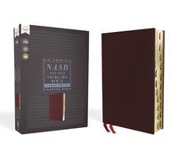NASB, Thinline Bible, Large Print, Bonded Leather, Burgundy, Red Letter, 1995 Text, Thumb Indexed, Comfort Print