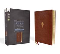 NASB, Thinline Bible, Large Print, Leathersoft, Brown, Red Letter, 1995 Text, Comfort Print