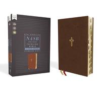 NASB, Thinline Bible, Large Print, Leathersoft, Brown, Red Letter, 1995 Text, Thumb Indexed, Comfort Print