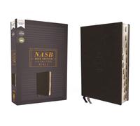 NASB, Thinline Bible, Leathersoft, Black, Red Letter, 2020 Text, Thumb Indexed, Comfort Print