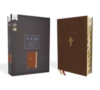 NASB, Thinline Bible, Leathersoft, Brown, Red Letter, 1995 Text, Thumb Indexed, Comfort Print