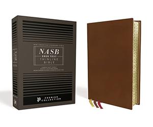 NASB, Thinline Bible, Premium Goatskin Leather, Brown, Premier Collection, Black Letter, Gauffered Edges, 2020 Text, Comfort Print: New American ... Goatskin Leather, Brown: Premier Collection