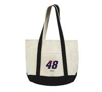 NASCAR Alex Bowman Number Black Canvas Tote with Colored Strap