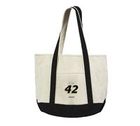 NASCAR John Hunter Nemechek Number Black Canvas Tote with Colored Strap